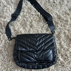 Black Quilted Crossbody Bag